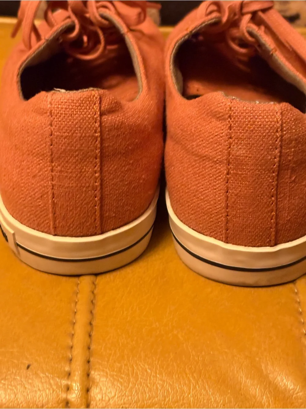 Casual Canvas Sneakers - Rust Orange